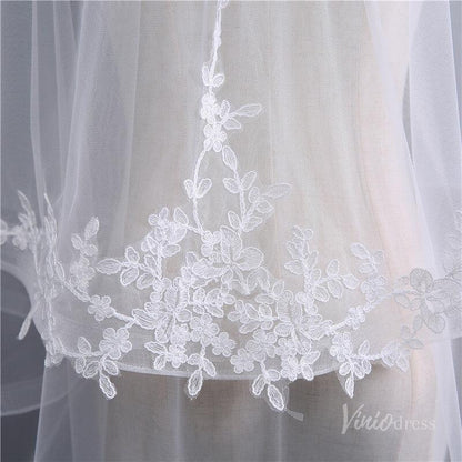 Simple Tulle Short Blusher Veil Viniodress TS17105-Bridal Veil 2025 -Viniodress-Ivory-