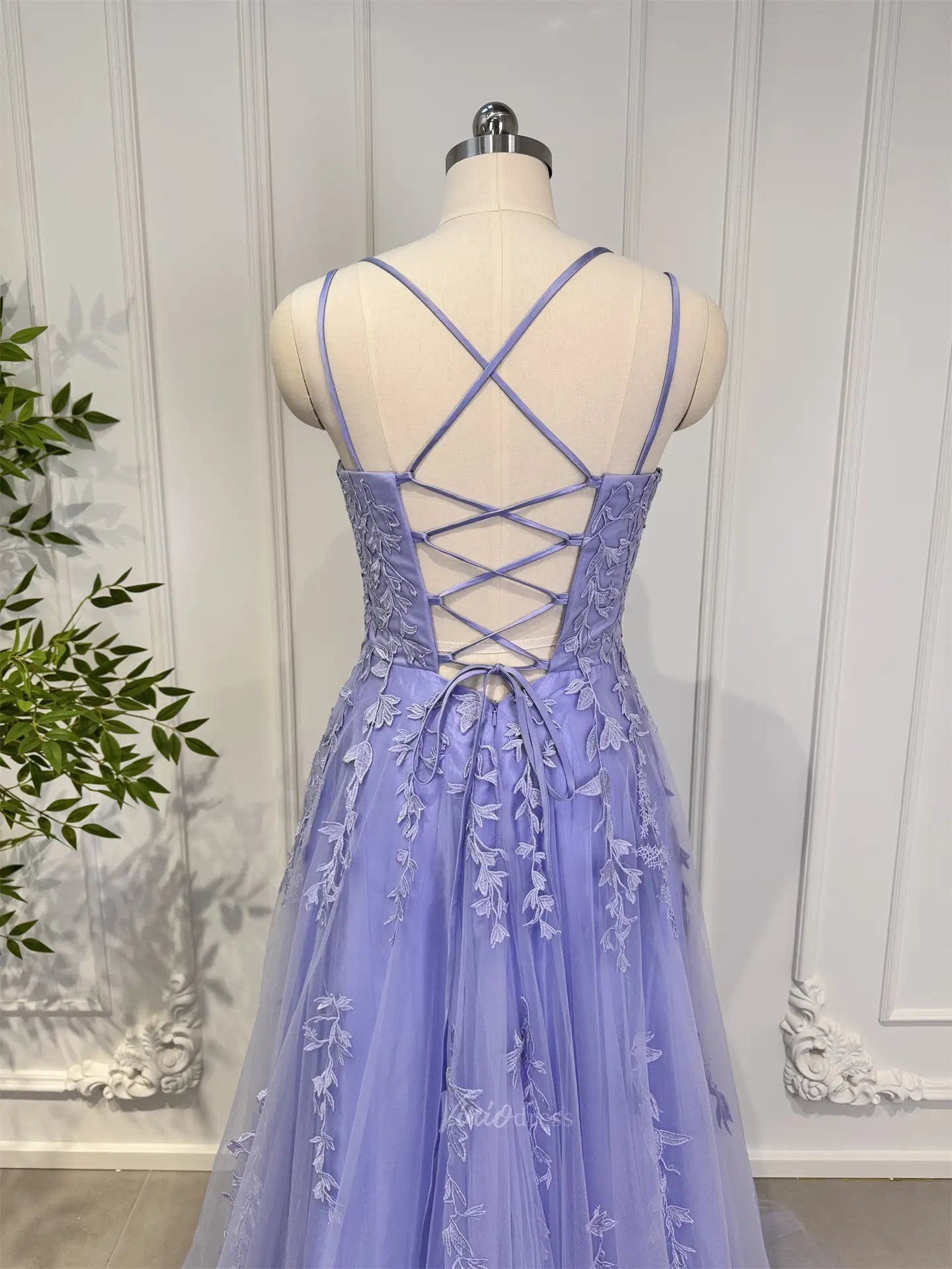 Prom Dresses 2025-to impress Size 8 Lavender Lace Prom Dresses Long, Lace-up Back CL017-plus size wedding dresses Viniodress-Lavender-US8-