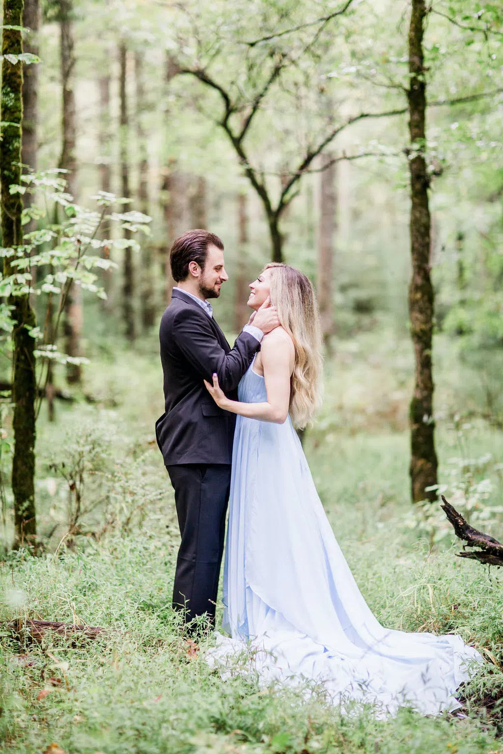 Sky Blue Chiffon Wedding Dresses for Wedding Photography VW1052-wedding dresses-Viniodress-Viniodress