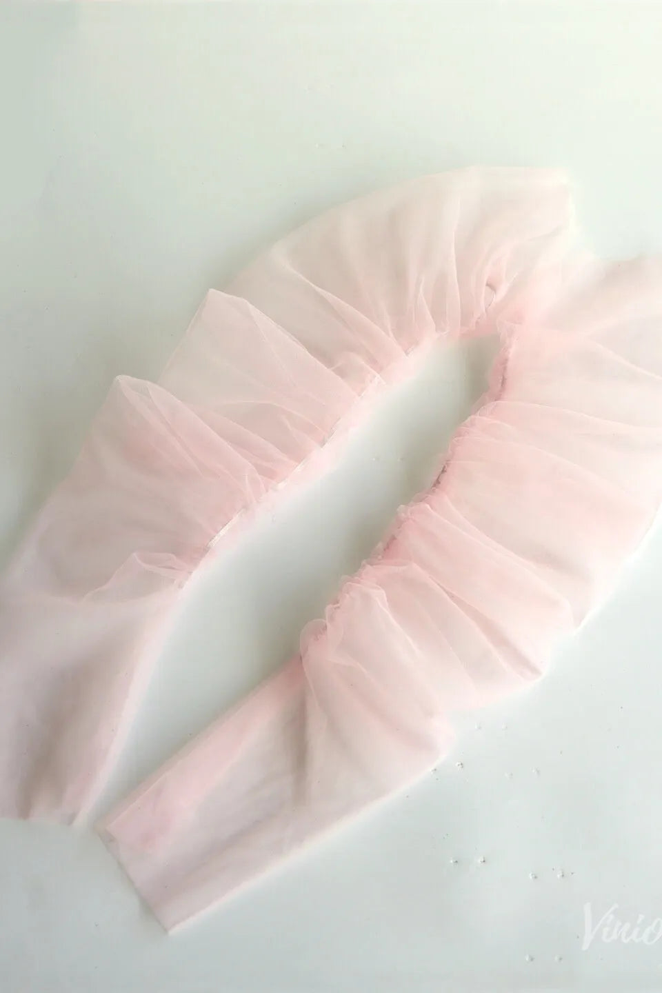 Soft Ruched Tulle Bridal Sleeves – Sheer Long Gloves for a Modern Wedding Look WG108-Bridal Gloves 2026-Viniodress-Ivory-