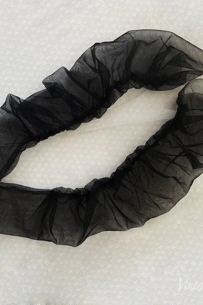 Soft Ruched Tulle Bridal Sleeves – Sheer Long Gloves for a Modern Wedding Look WG108-Bridal Gloves 2026-Viniodress-Ivory-