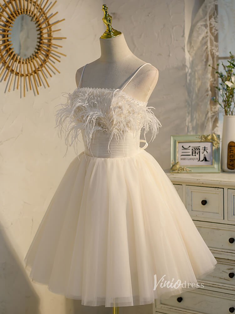 Spaghetti Strap Black Homecoming Dresses Tulle Short Prom Dress SD1409-Homecoming Dresses 2025 -VINIODRESS-Black-Custom Size-