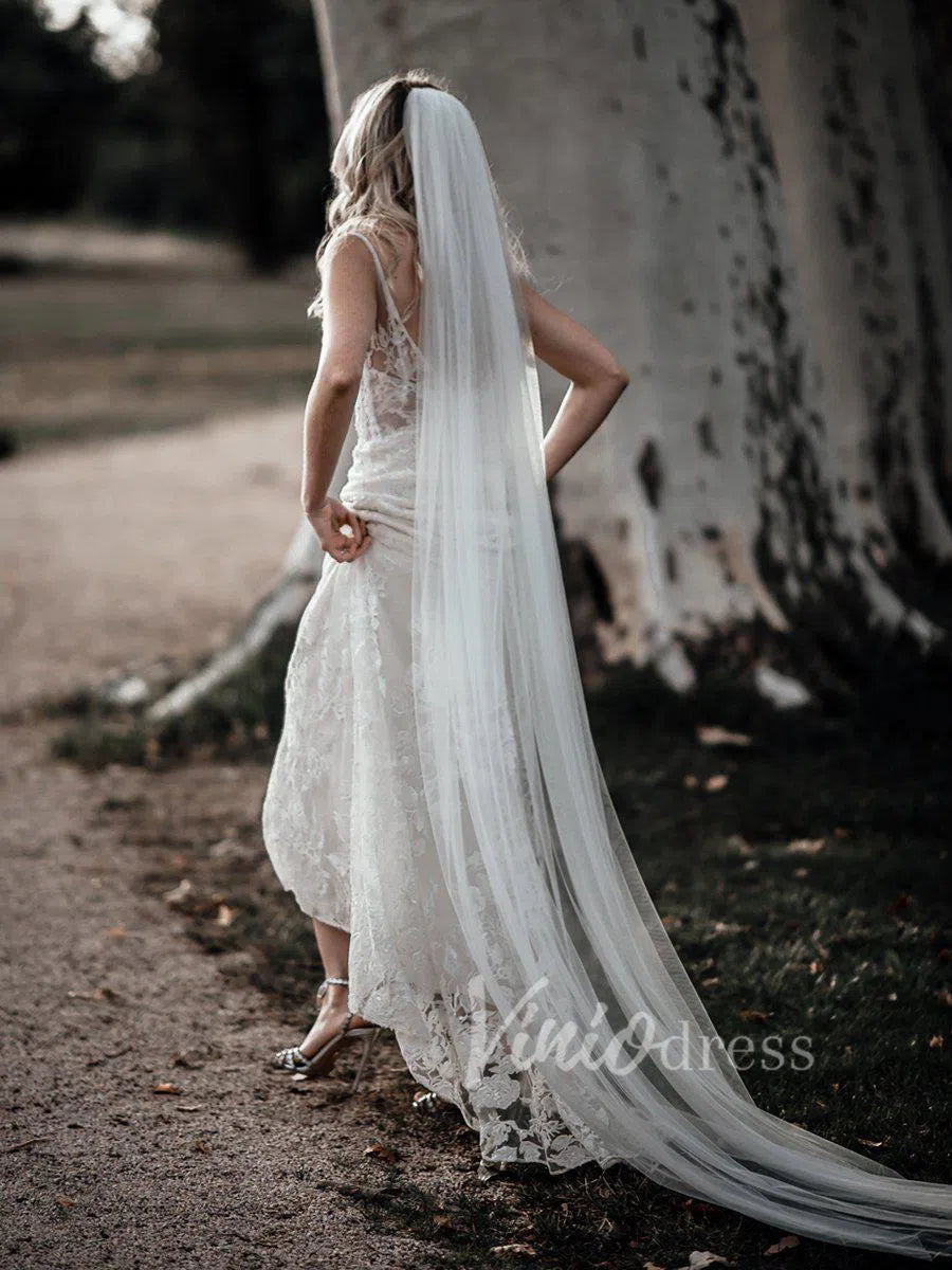 Spaghetti Strap Boho Wedding Dresses Affordable VW1222-wedding dresses-Viniodress-Viniodress