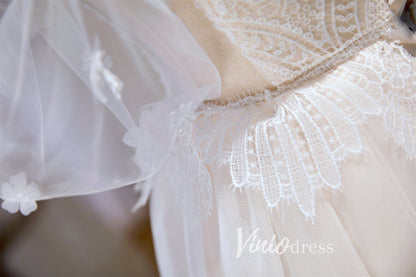Spaghetti Strap Hoco Dresses Tulle Graduation Dresses SD1533-Dresses 2025 -Viniodress-Ivory-Custom Size-