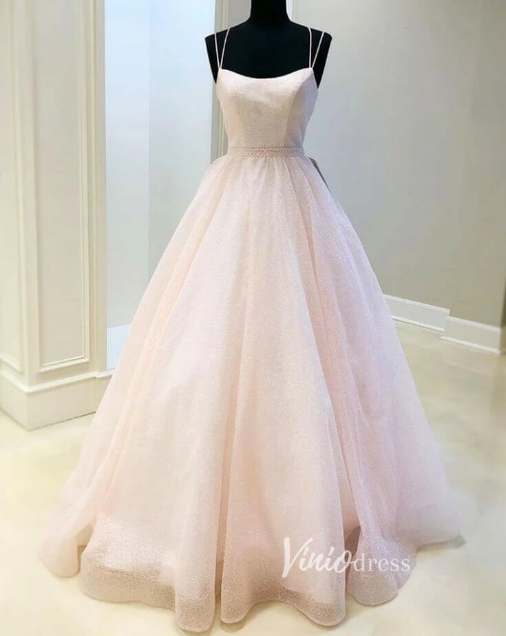 Spaghetti Strap Lavender Lace Prom Dress Long with Pockets FD2653-prom dresses 2025 -Viniodress-Lavender-Custom Size-