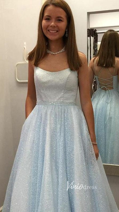 Spaghetti Strap Lavender Lace Prom Dress Long with Pockets FD2653-prom dresses 2025 -Viniodress-Lavender-Custom Size-