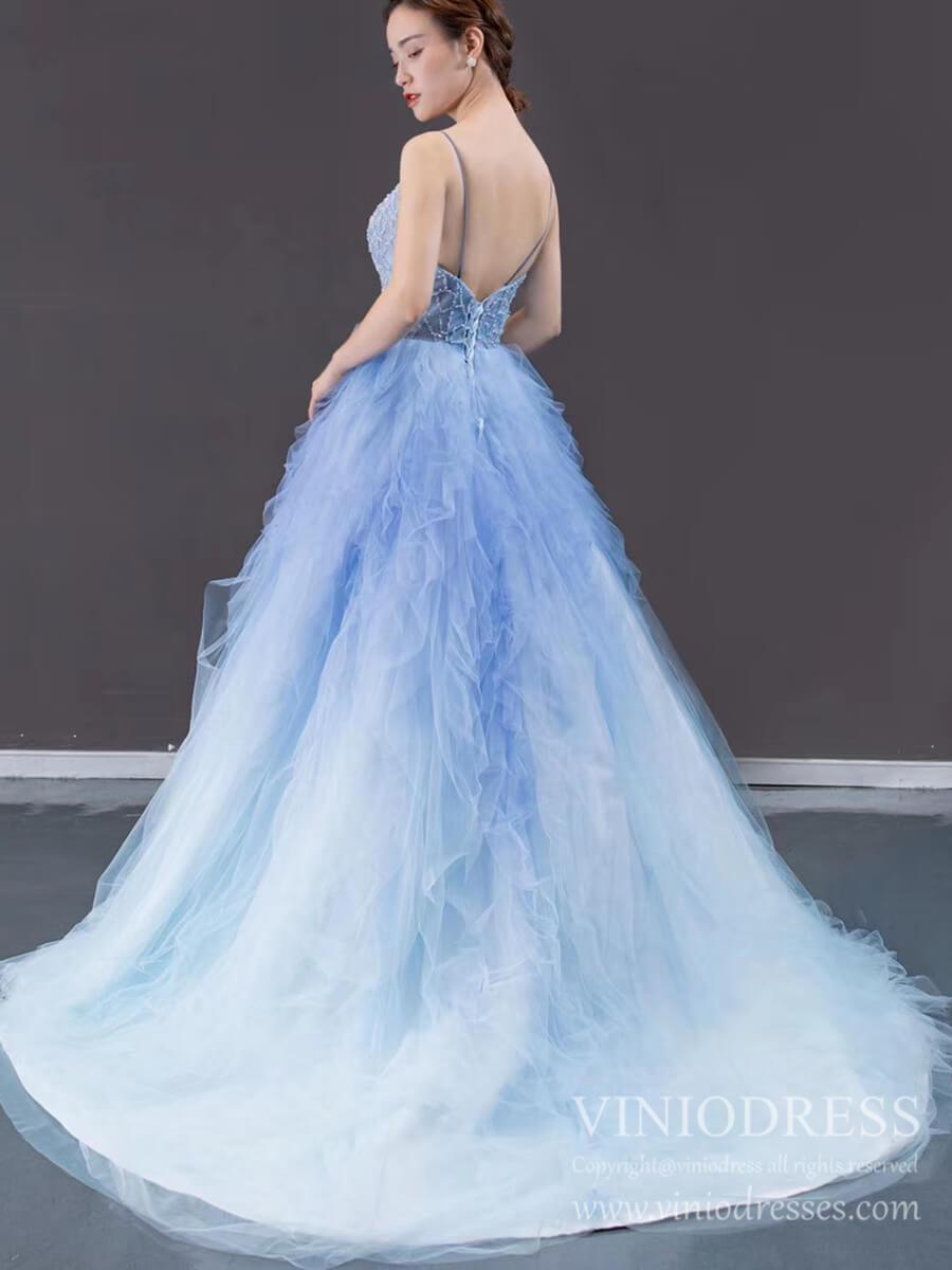 Prom Dress 2025 Spaghetti Strap Light Blue Ombre Long Prom Dresses 2020 FD1972 viniodress-unique prom dresses-As Picture-Custom Size-Viniodress