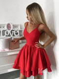 Spaghetti Strap Short Party Dresses Mini Cocktail Dress SD1067-homecoming dresses-Viniodress-Viniodress