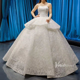 Sparkling Lace Wedding Dresses Strapless Royal Wedding Gowns VW1060-wedding dresses-Viniodress-Viniodress