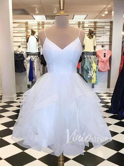 Sparkling Red Homecoming Dresses with Straps SD1153-Homecoming Dresses 2025 -Viniodress-Ivory-Custom Size-