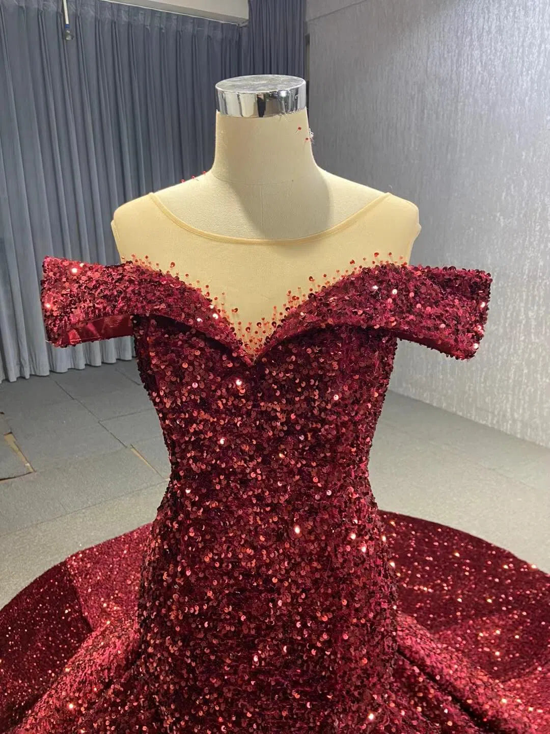 Sparkling Sequin Mermaid Prom Dresses Emerald Green Trumpet Dress 66886-prom dresses 2025 -Viniodress-Emerald Green-Custom Size-