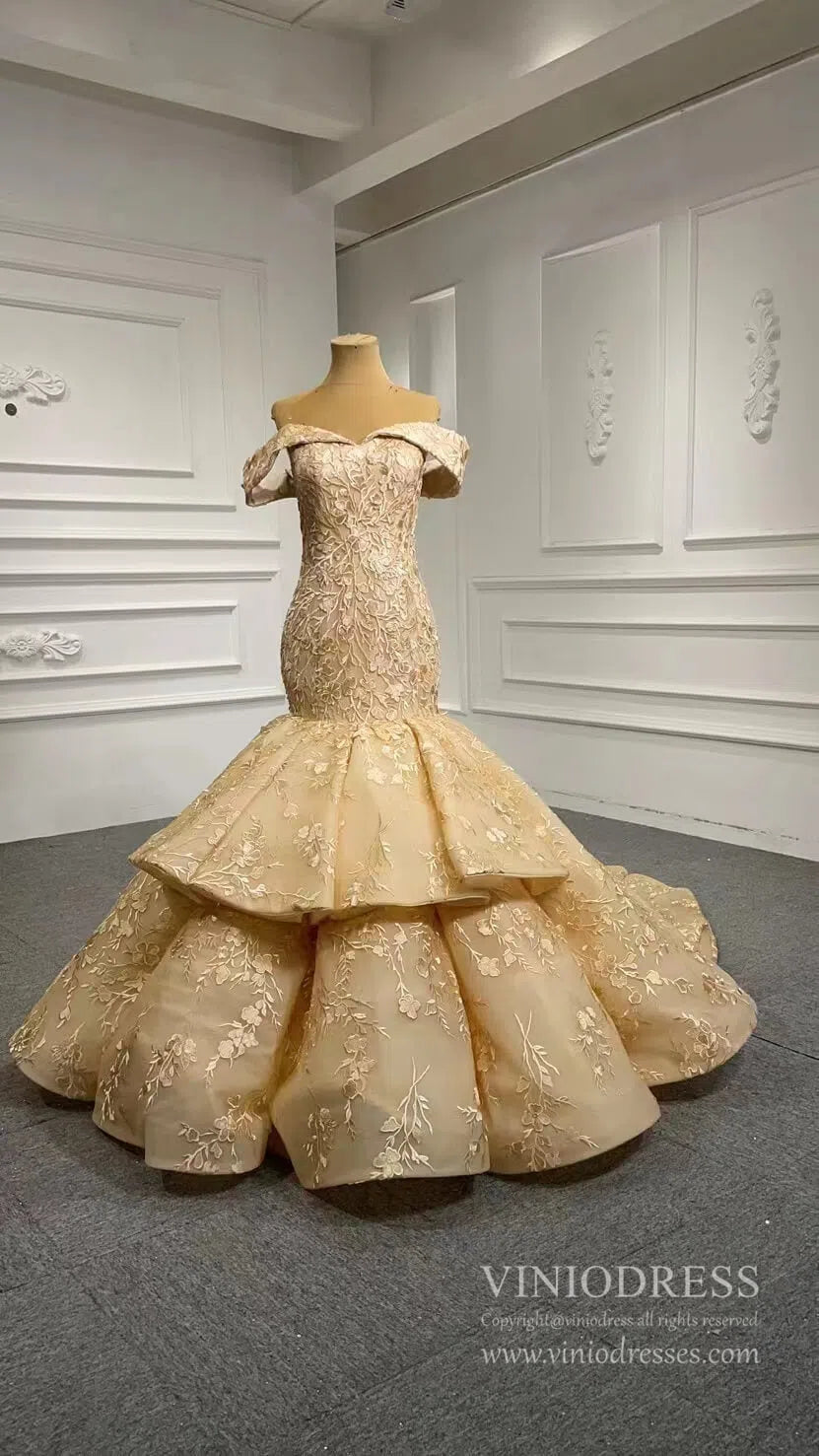 Sparkling Sequin Mermaid Prom Dresses Emerald Green Trumpet Dress 66886-prom dresses 2025 -Viniodress-Gold-Custom Size-