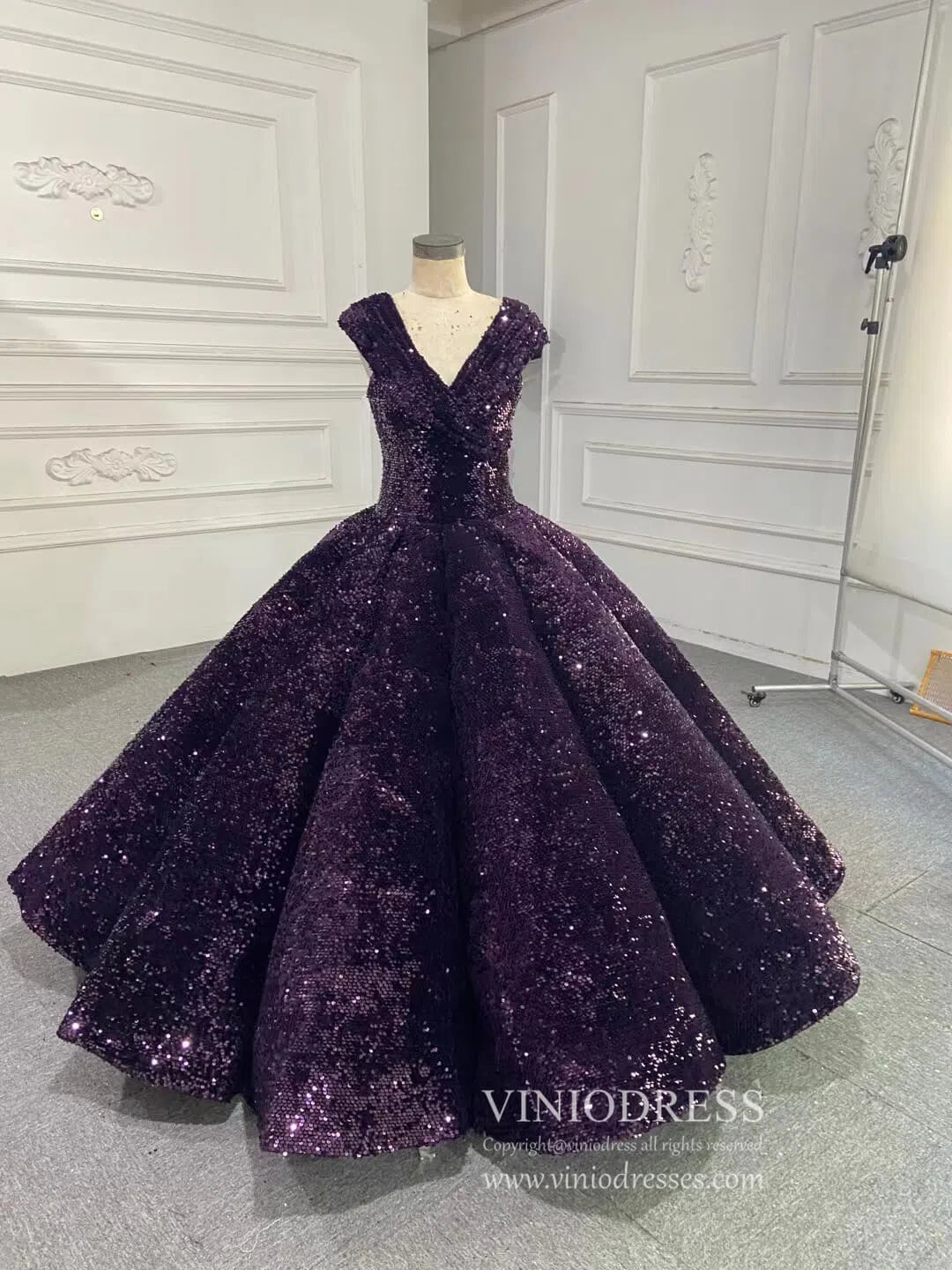 Sparkly Black Sequin Ball Gown Wedding Dress Sweet 16 Dresses 66567 vi Viniodress Sparkly Black Sequin Ball Gown Wedding Dress Sweet 16 Dresses 66567 vi Viniodress