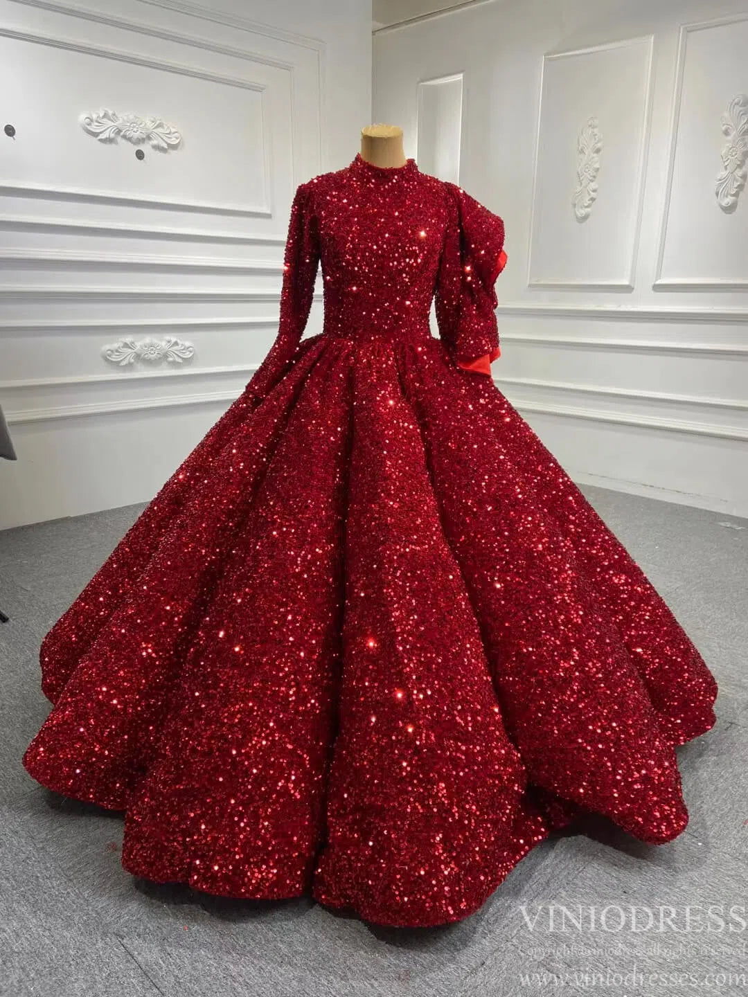 Sparkly Blue Sequin Sweet 16 Dresses Cinderella Ball Gown 66991 Sweep   Viniodress