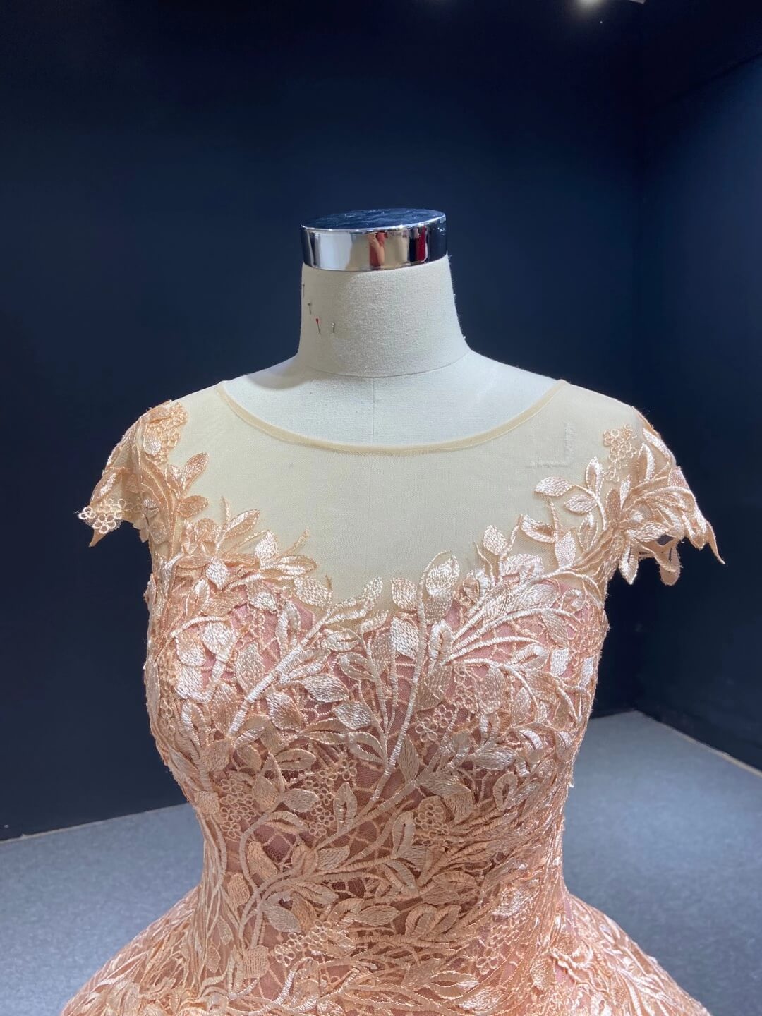 Sparkly Blush Pink Lace Sweet 16 Dress Quinceanera Dress 66601 Cap Sleeves-Quinceanera Dresses 2025 -Viniodress-Blush Pink-Custom Size-