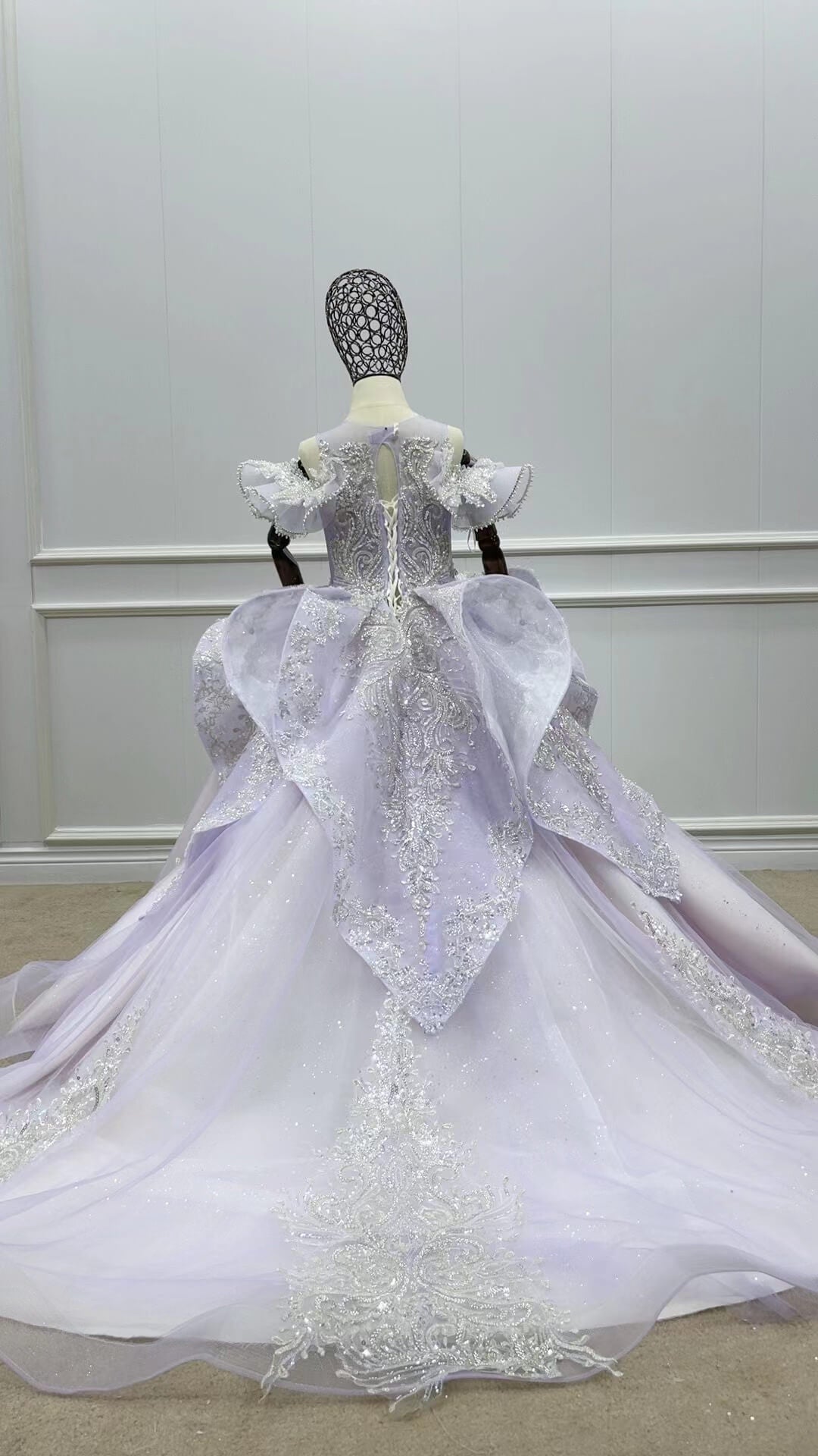 Sparkly Pageant Ball Gowns for Kids GL1098-Pageant Dresses for Kids 2025 -Viniodress-Lilac-Custom Size-