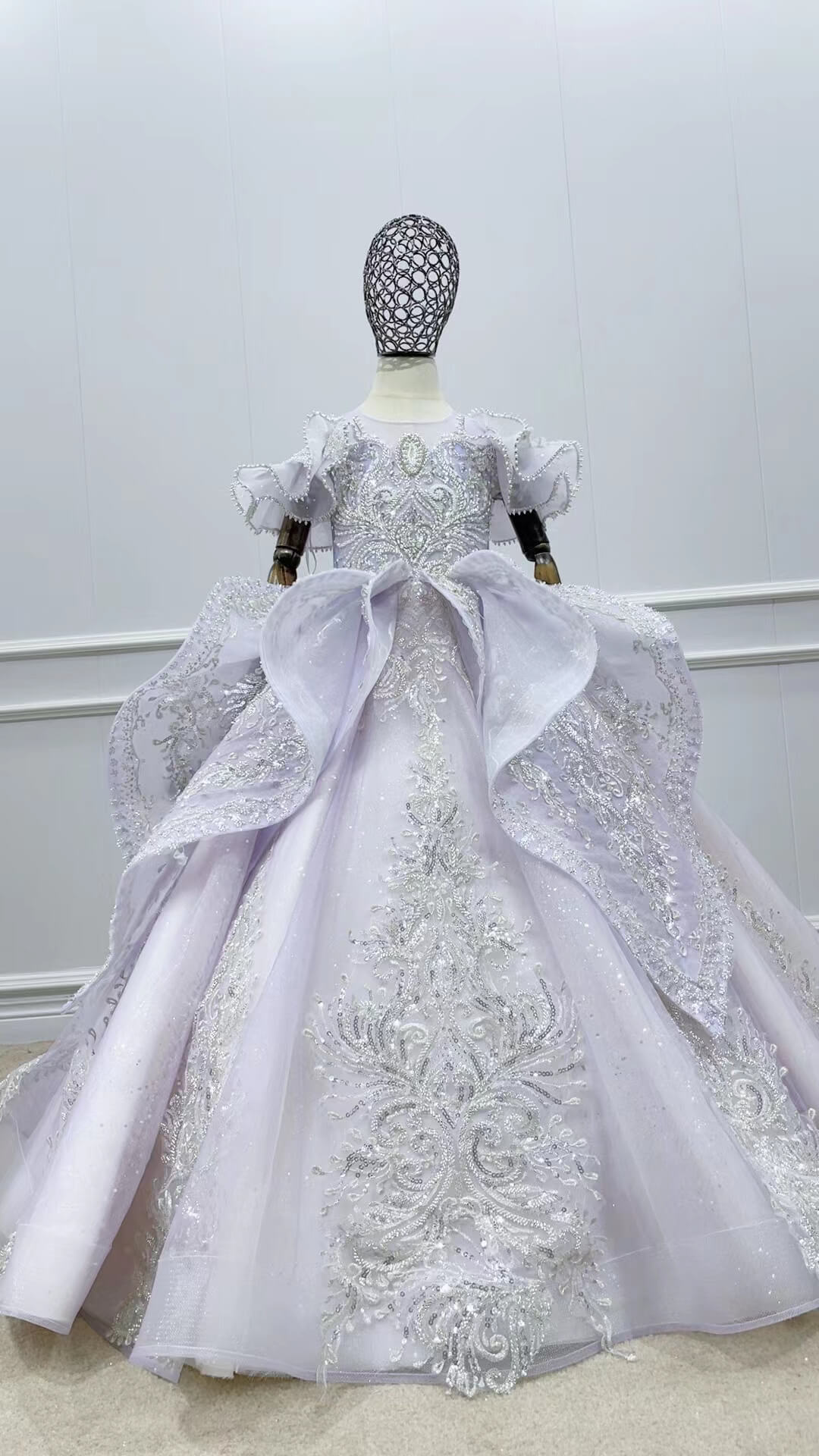 Sparkly Pageant Ball Gowns for Kids GL1098-Pageant Dresses for Kids 2025 -Viniodress-Lilac-Custom Size-