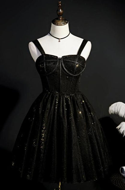 Sparkly Red Homecoming Dresses Sweetheart Neck Short Party Dress SD1340-Homecoming Dresses 2025 -VINIODRESS-US2-Black-