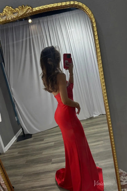 SS131-prom dresses 2026-Viniodress-Fuchsia-Custom Size-