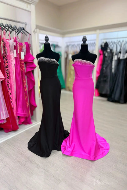 SS131-prom dresses 2026-Viniodress-Fuchsia-Custom Size-