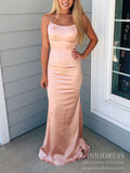 Prom Dress 2025 Strap Crossed Back Junior Prom Dresses Simple Satin Mermaid Formal Dress FD2123-unique prom dresses-As Picture-Custom Size-Viniodress