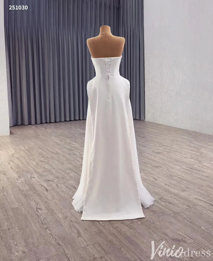 Strapless Beaded Pink Pageant Dress with Overskirt Skirt 251030-Couture Gown 2025 -Viniodress-Pink-Custom Size-