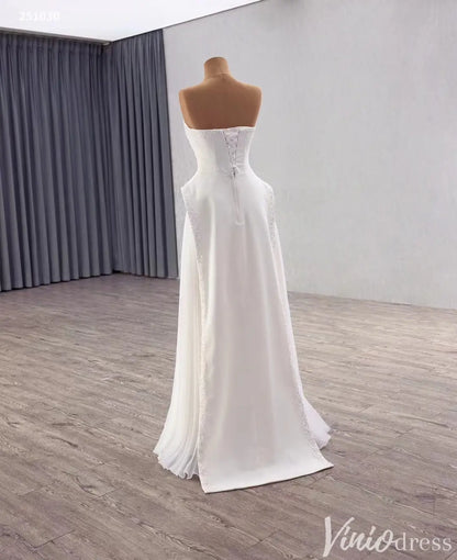 Strapless Beaded Pink Pageant Dress with Overskirt Skirt 251030-Couture Gown 2025 -Viniodress-Pink-Custom Size-