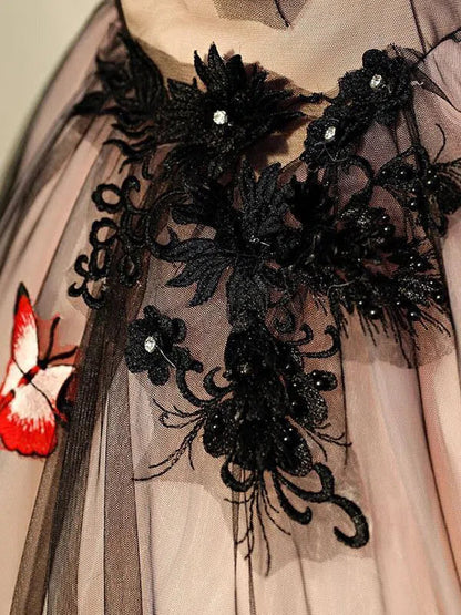 Strapless Black Beaded Quinceanera Dresses FD1465 viniodress-prom dresses 2025 -Viniodress-Black-Custom Size-