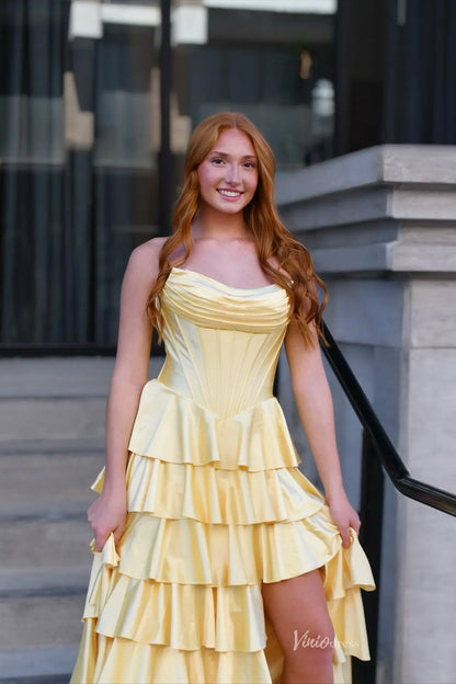 RF401-prom dresses 2026-Viniodress-Yellow-Custom Size-