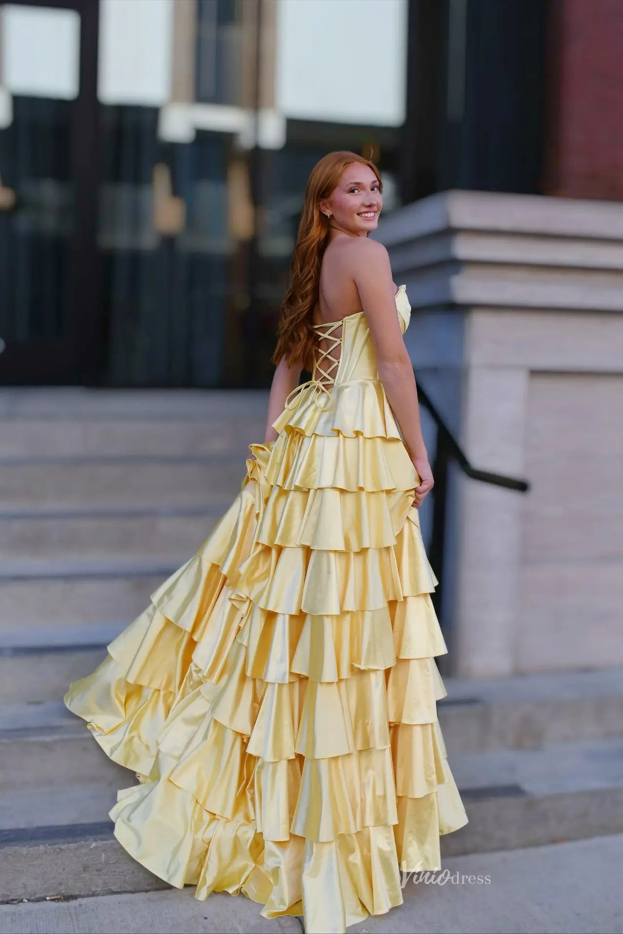 RF401-prom dresses 2026-Viniodress-Yellow-Custom Size-