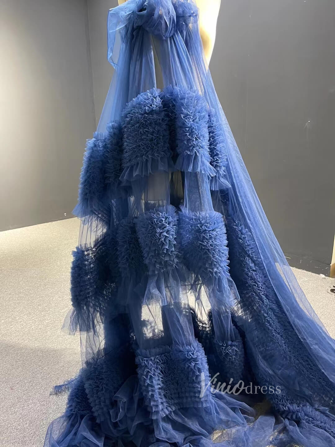 Strapless Celebrity Dress Tulle Sweet 16 Ball Gown Wedding Dresses 67372-wedding dresses 2025 -Viniodress-Purple-Custom Size-