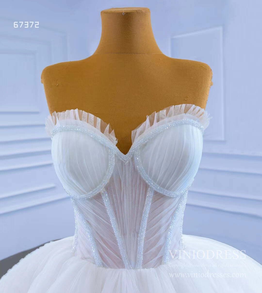 Strapless Celebrity Dress Tulle Sweet 16 Ball Gown Wedding Dresses 67372-wedding dresses 2025 -Viniodress-Purple-Custom Size-