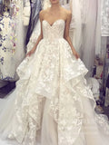 Strapless Embroidery Lace Wedding Dresses Unique Bridal Dress VW1283-wedding dresses-Viniodress-Viniodress