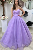 Strapless Lilac Prom Dresses Sweetheart Neck Lavender Evening Gown FD2762-prom dresses-Viniodress-Lavender-Custom Size-Viniodress