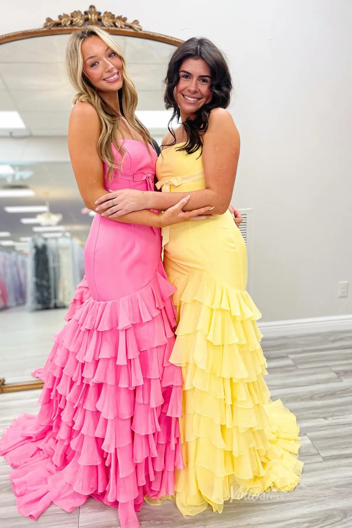 RF047-Prom Dresses 2026-Viniodress-Hot Pink-Custom Size-