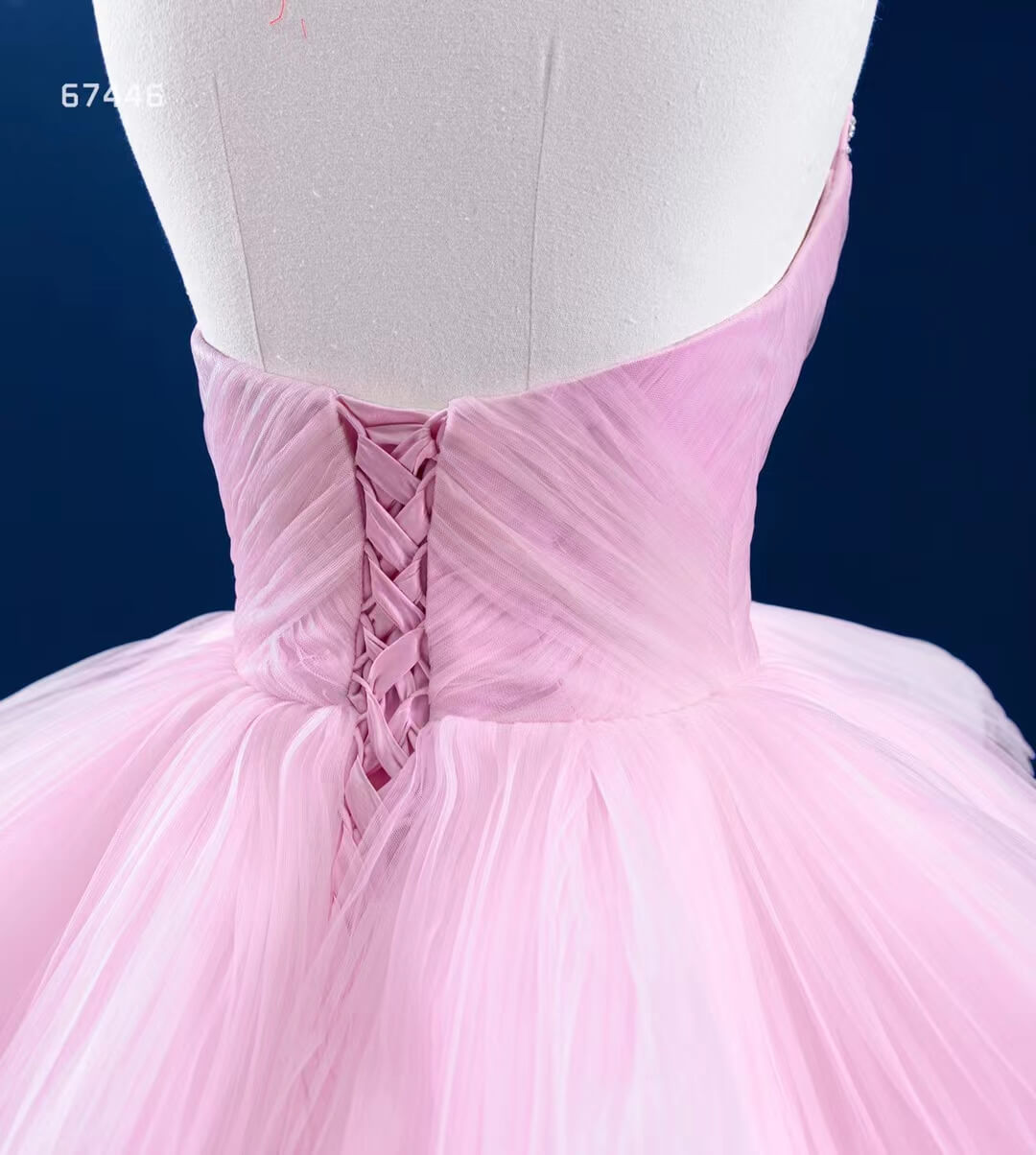 Prom Dress 2025 Strapless Pink Prom Ball Gown Layered Princess Quince Dress 67446-unique Quinceanera Dresses-Pink-Custom Size-Viniodress