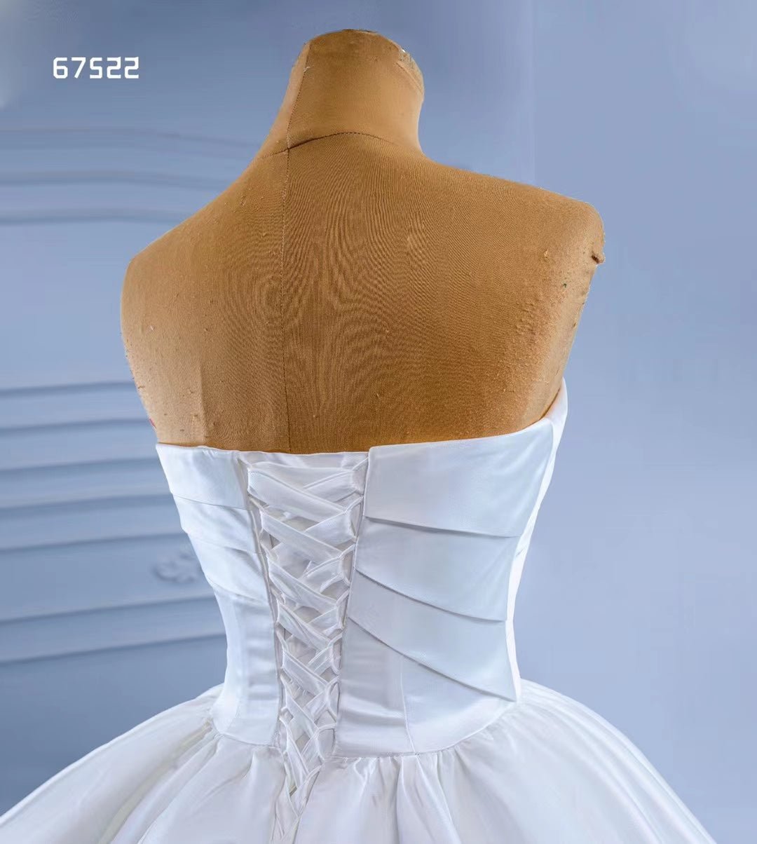 Strapless Satin Wedding Dresses Minimalist Bridal Gown 67522-wedding dresses 2025 -Viniodress-Ivory-Custom Size-