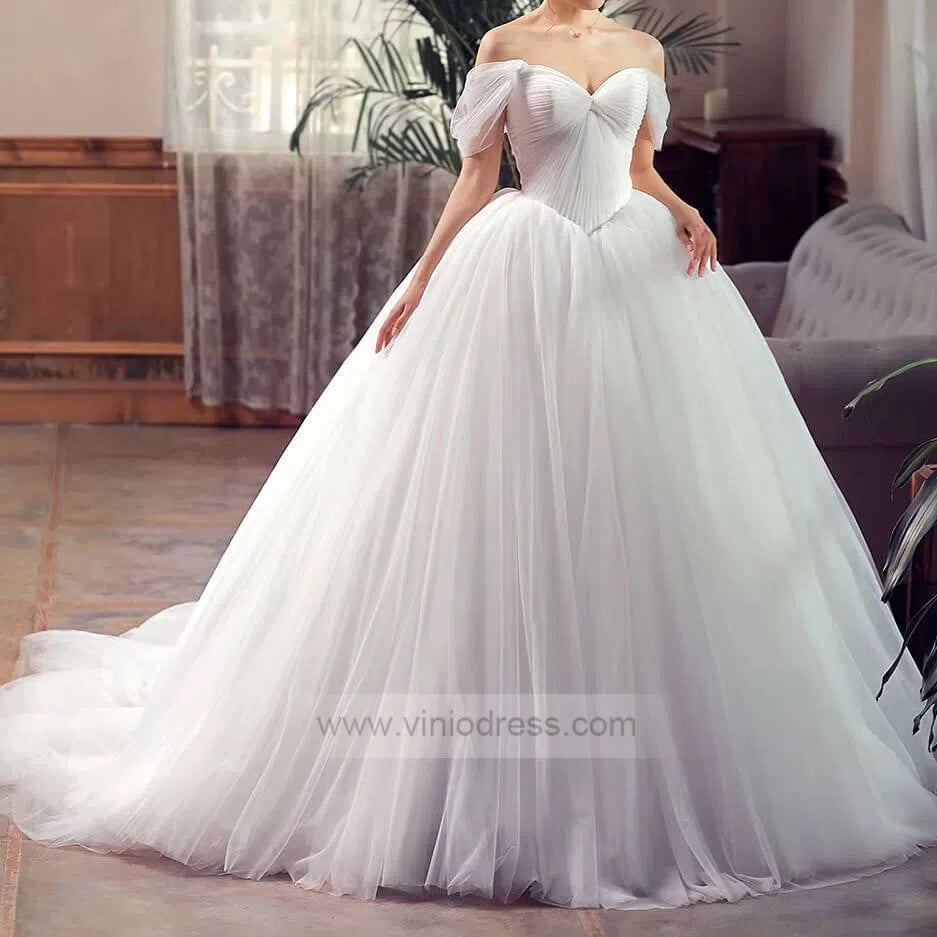 Strapless Simple Wedding Dresses Ball Gown Bridal Dress VW1023-wedding dresses-Viniodress-Viniodress