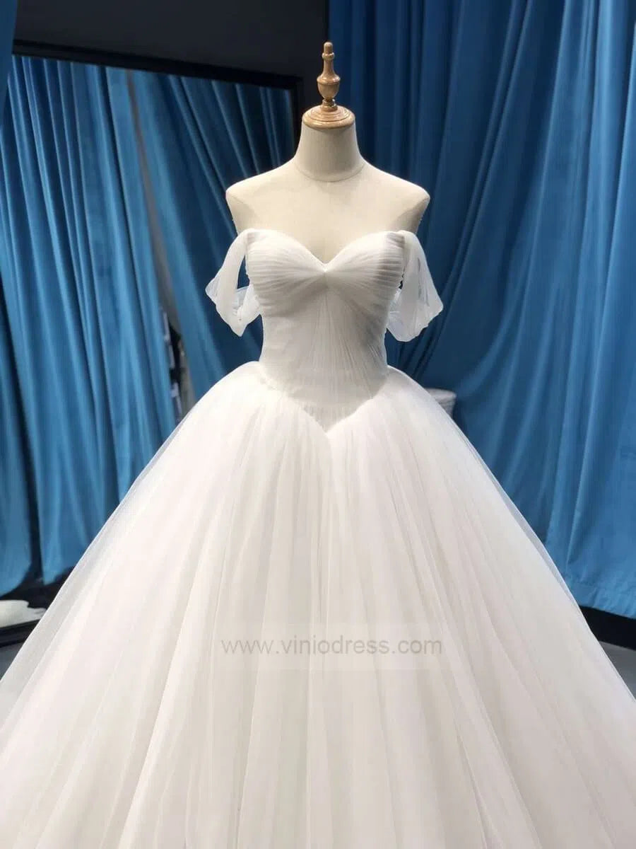 Strapless Simple Wedding Dresses Ball Gown Bridal Dress VW1023-wedding dresses-Viniodress-Viniodress