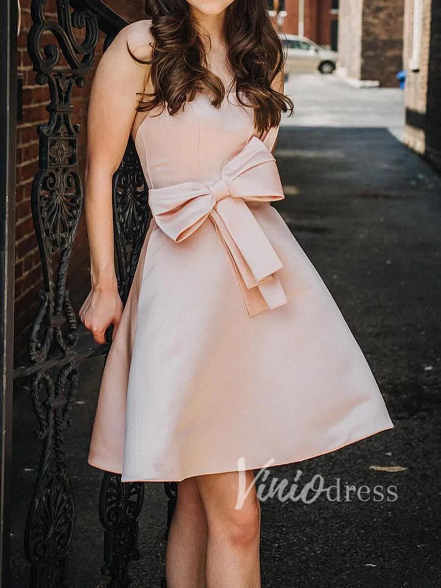 Short Prom Dresses 2025 Cheap StraplessHomecoming Dresses Blush Pink Party Dress SD1131-homecoming dresses-Viniodress-Blush Pink-Custom Size-Viniodress