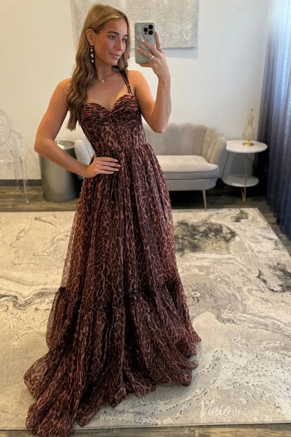 AE1025 Animal Print Prom Dresses-prom dresses 2026-Viniodress-Brown-Custom Size-
