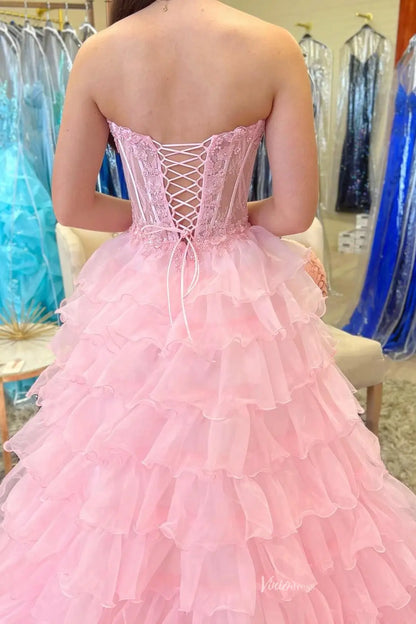 RF009 不转 ruffled organza-prom dresses 2026-Viniodress-Light Blue-Custom Size-