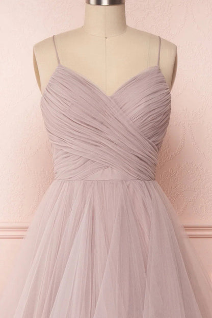 Tiered Mauve Ruffle Prom Dress Pleated Formal Gown FD1224-prom dresses 2025 -Viniodress-Mauve-Custom Size-
