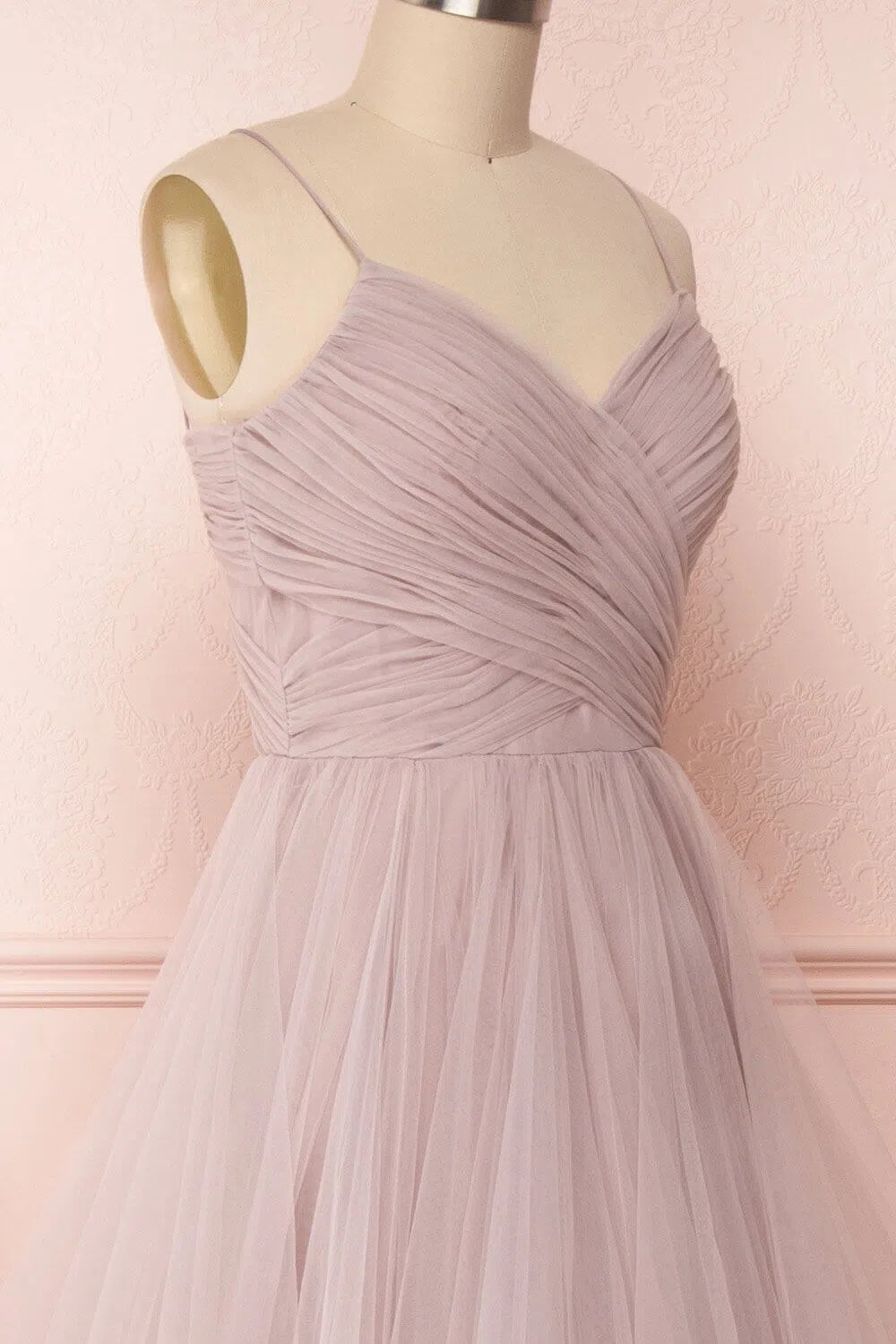 Tiered Mauve Ruffle Prom Dress Pleated Formal Gown FD1224-prom dresses 2025 -Viniodress-Mauve-Custom Size-