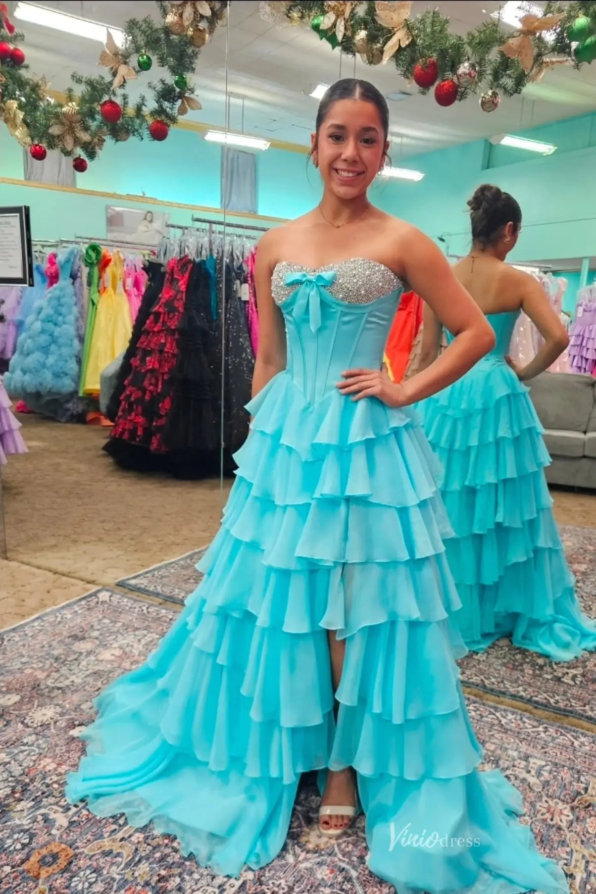 RF300-prom dresses 2026-Viniodress-Navy-Custom Size-