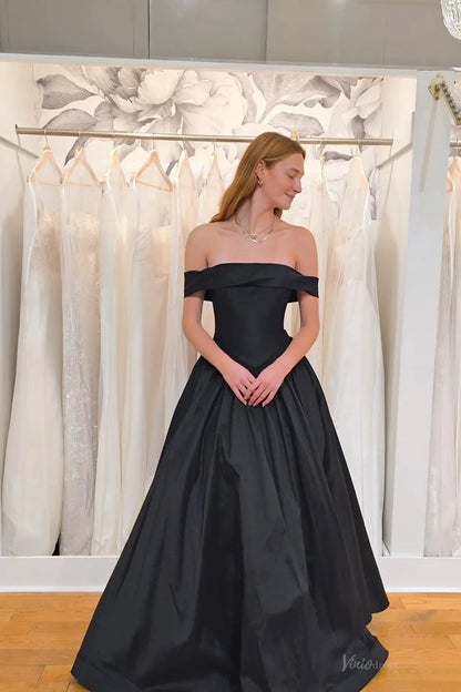 AS071-prom dresses 2026-Viniodress-Black-Custom Size-