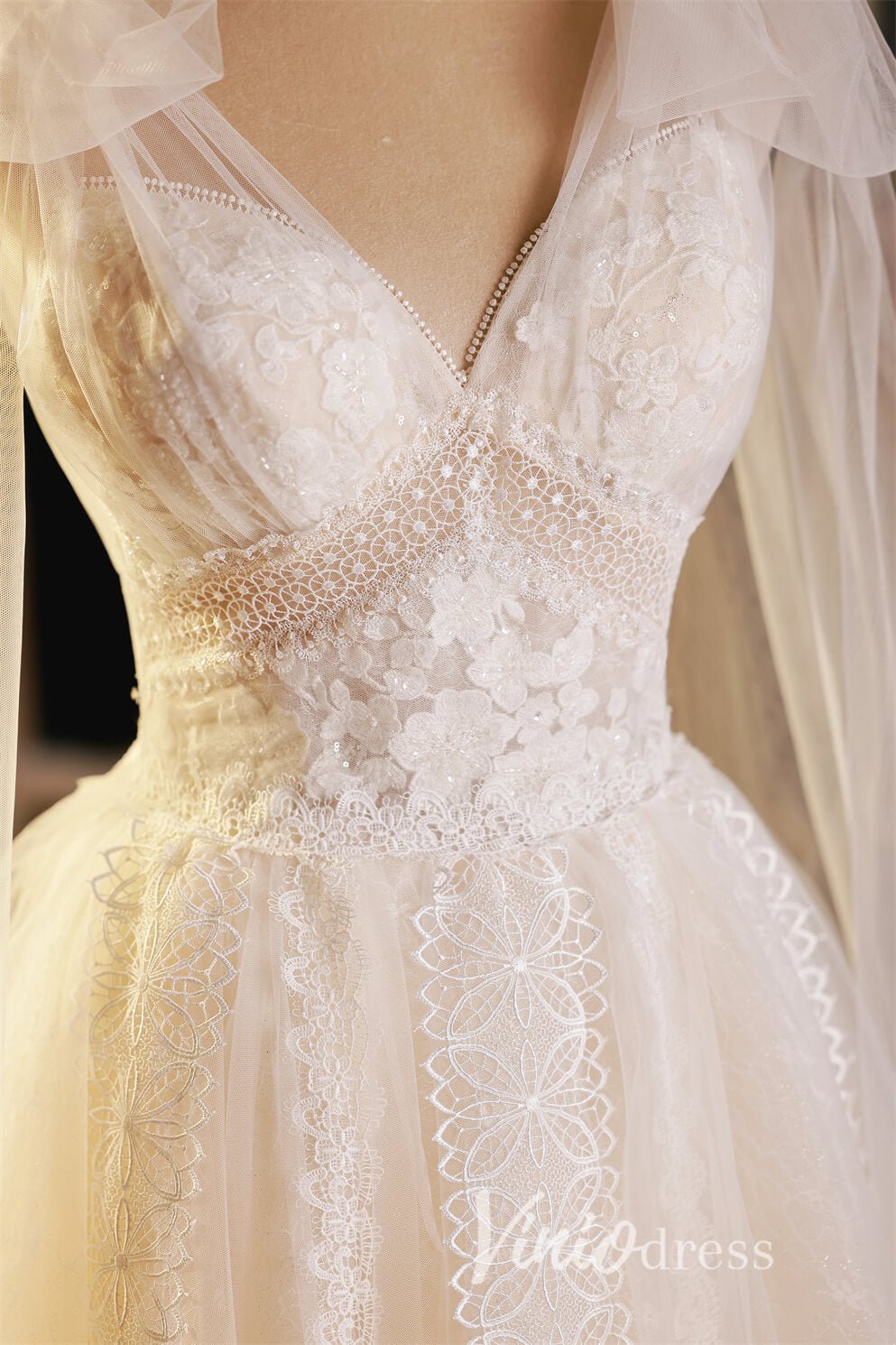 V-neck Lace Homecoming Dresses Short Graduation Dress SD1454-Homecoming Dresses 2025 -VINIODRESS-Ivory-Custom Size-