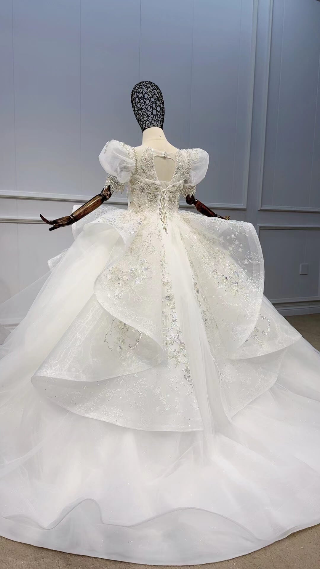 Vintage Ball Gown Pageant Dresses for Kids GL1093-Pageant Dresses for Kids 2025 -Viniodress-Ivory-Custom Size-