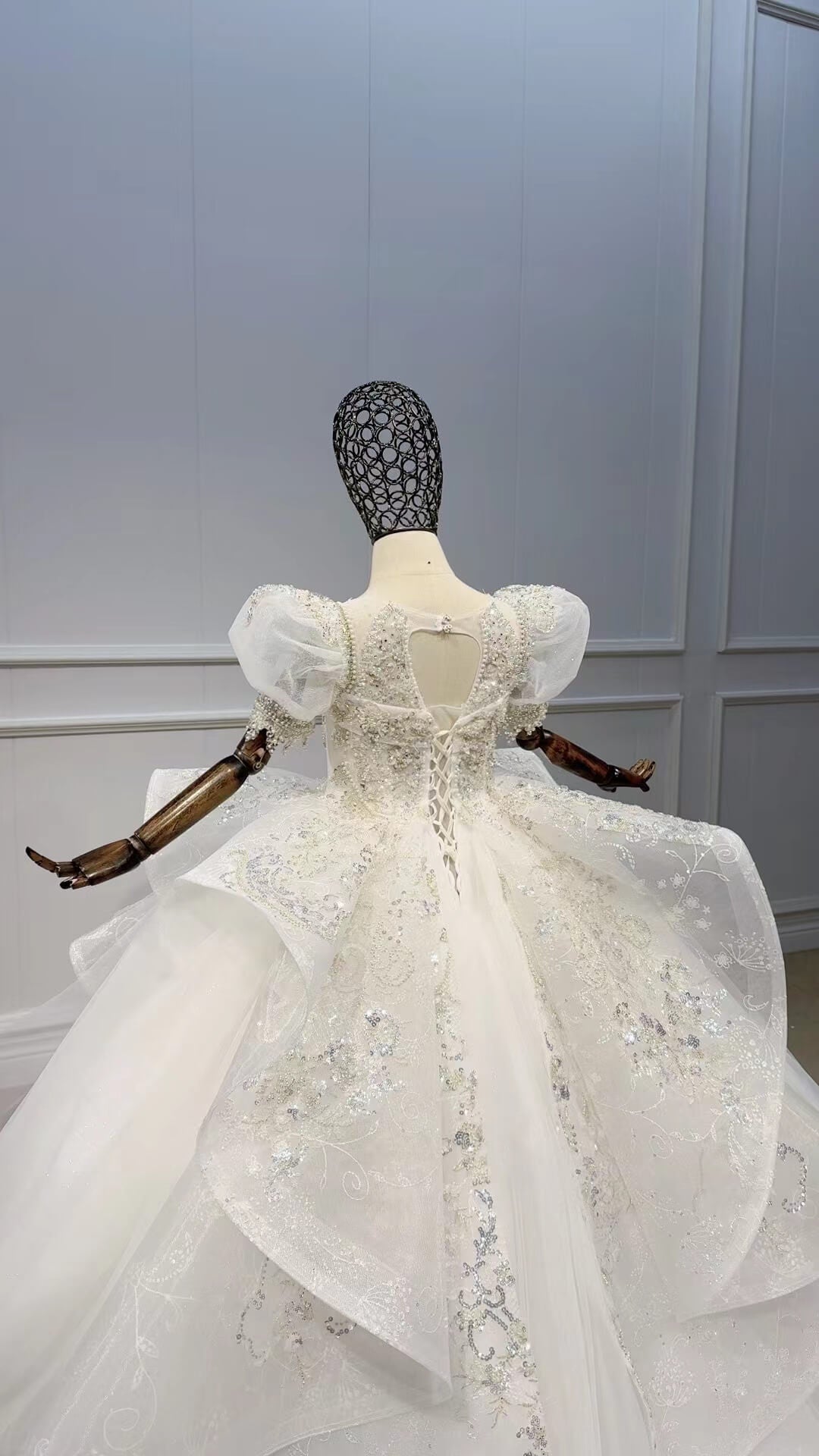 Vintage Ball Gown Pageant Dresses for Kids GL1093-Pageant Dresses for Kids 2025 -Viniodress-Ivory-Custom Size-