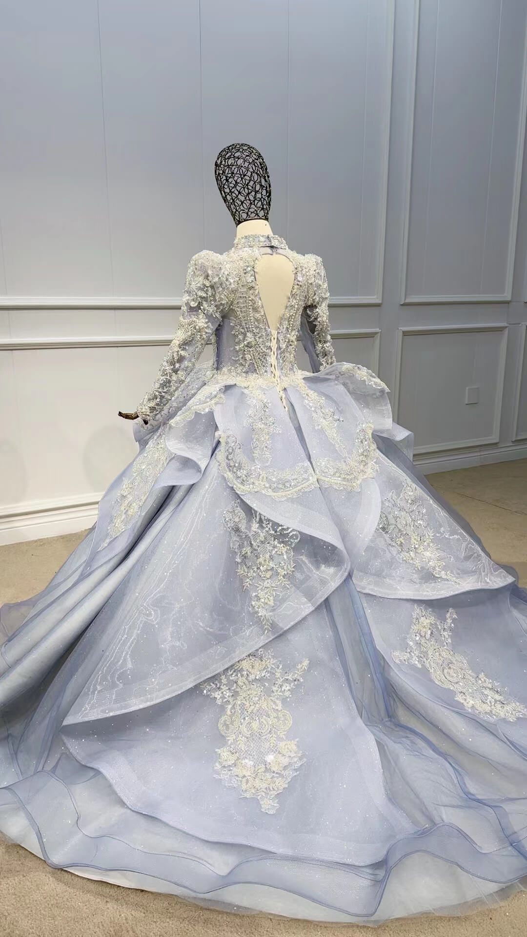 Vintage Ball Gown Pageant Dresses for Kids GL1093-Pageant Dresses for Kids 2025 -Viniodress-Ivory-Custom Size-